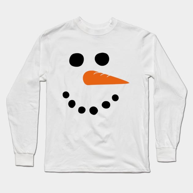 snowman face Long Sleeve T-Shirt by Abir's Store